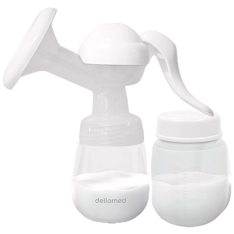 bomba-tira-leite-manual-180ml-dellamed-branco-visao-geral