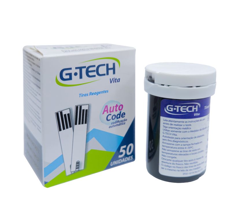 Tiras Reagentes G-Tech Vita com 50 unidades