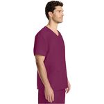 blusa-unissex-de-uniforme-medico-cherokee-cke00014a-vinho-perfil1