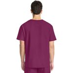 blusa-unissex-de-uniforme-medico-cherokee-cke00014a-vinho-visao-posterior