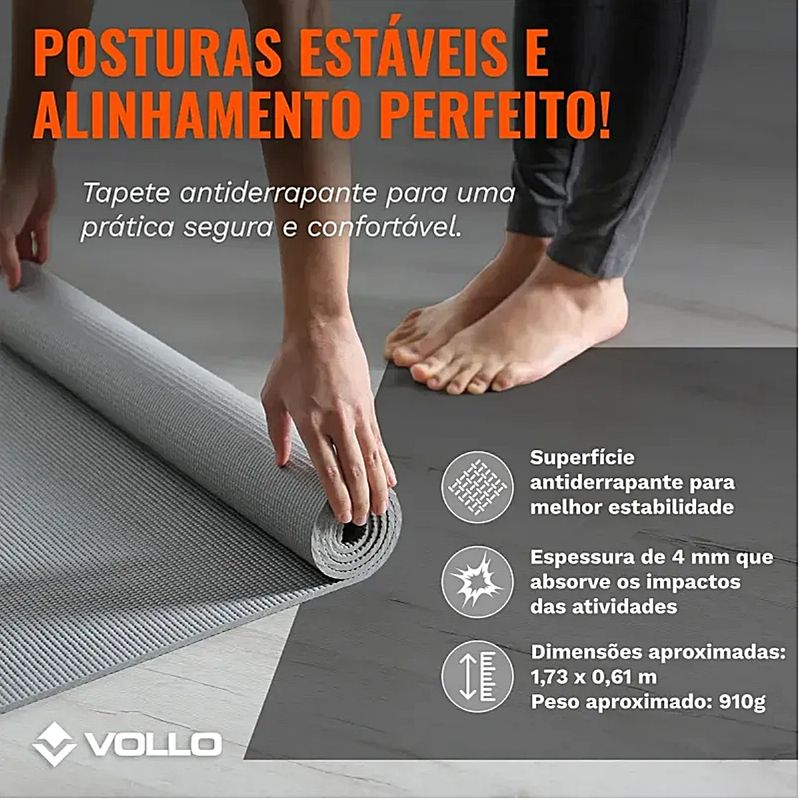 tapete-para-yoga-pilates-4mm-cinza-vollo-detalhes
