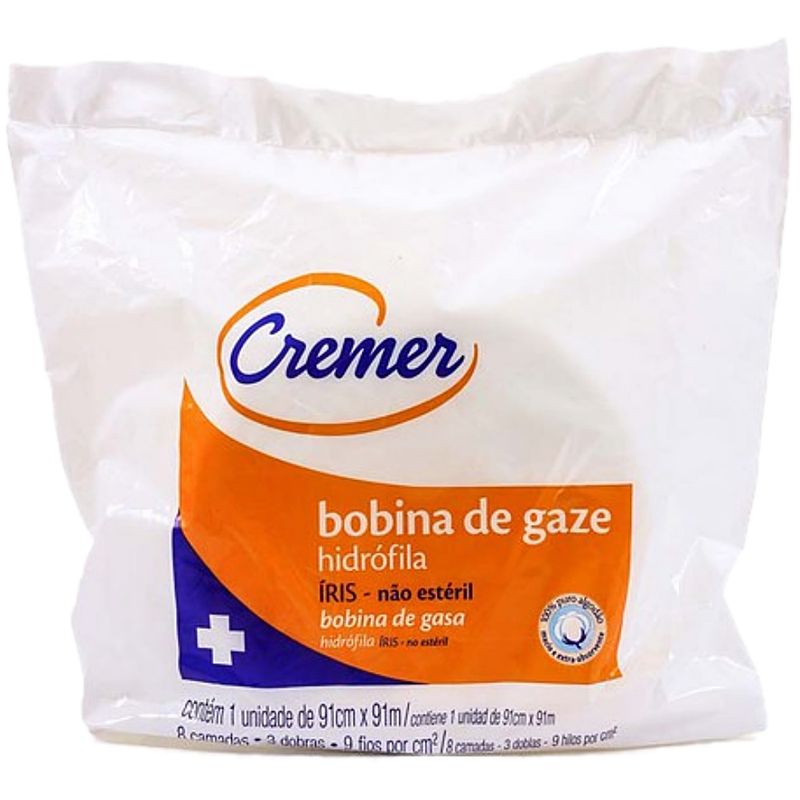 bobina-gaze-hidrofila-cremer-iris-9-fios-91cm-91m-visao-geral