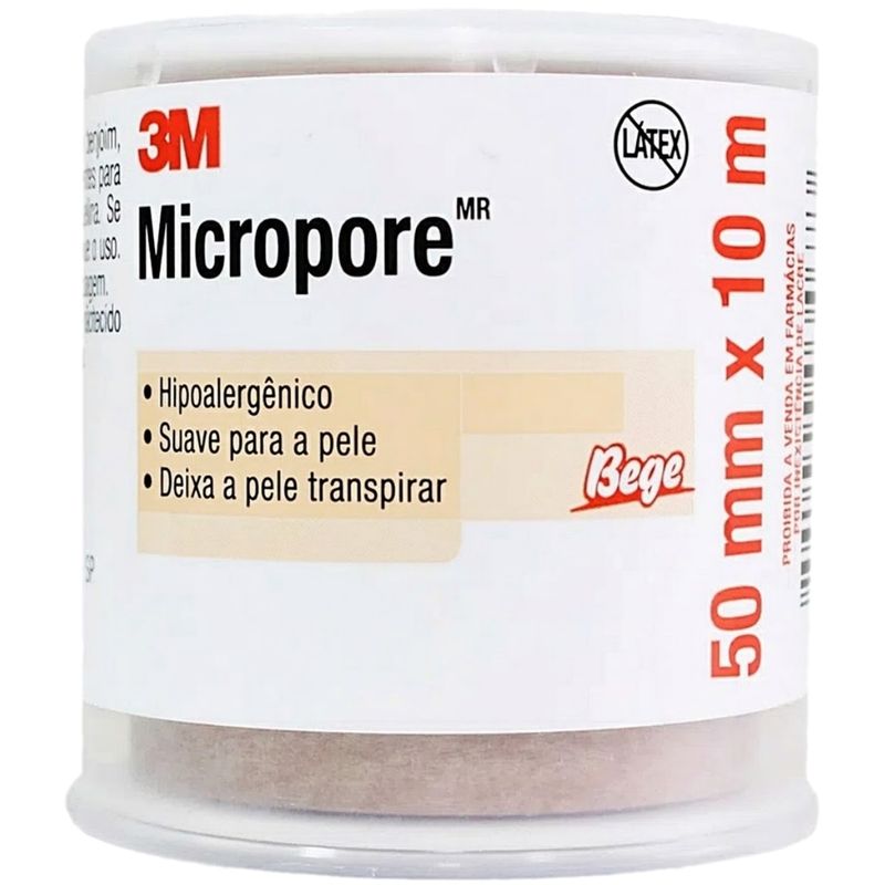 fita-micropore-solventum-50mmx10m-bege-visao-produto