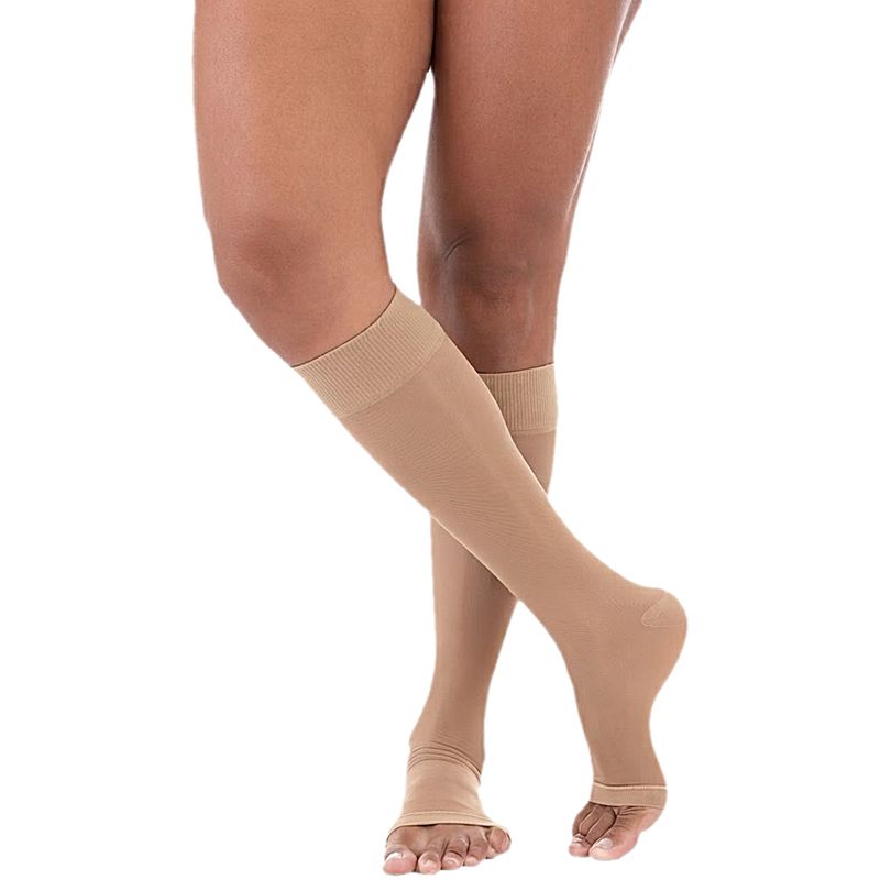 meia-compressao-3/4-legline-venosan-15-23mmhg-aberta-sahara-visao-humanizada