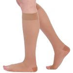 meia-panturrilha-ever-sheer-sigvaris-20-30mmhg-aberta-caramelo-visao-perfil