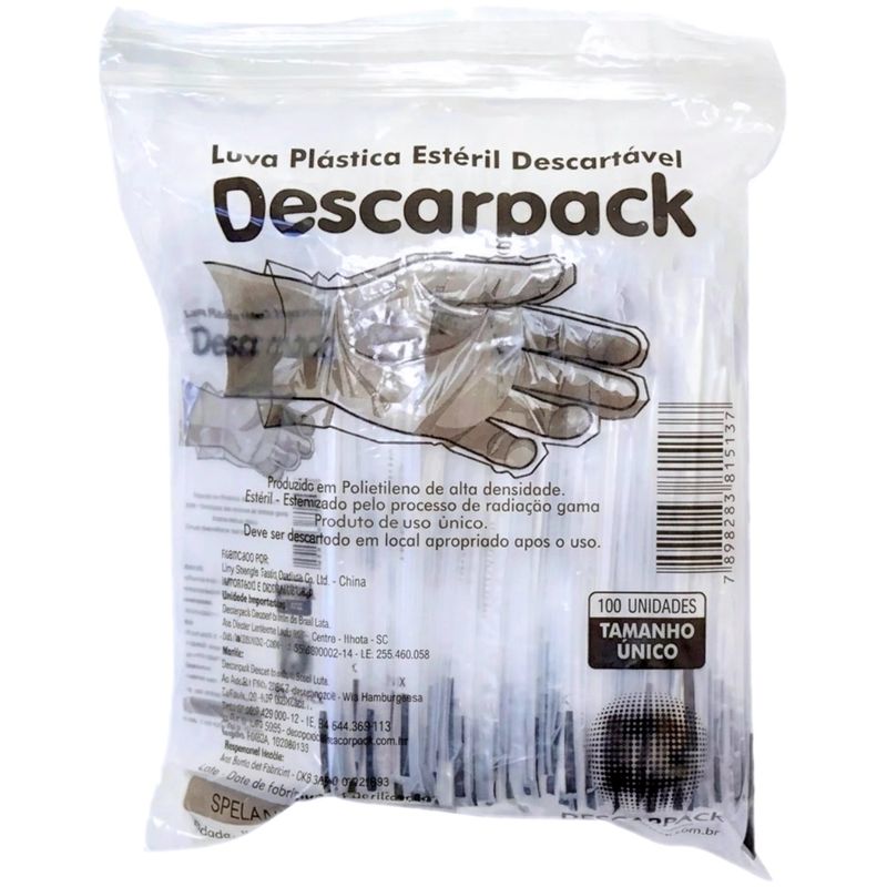 luva-plastica-descarpack-esteril-descartavel-100-luvas-embalagem