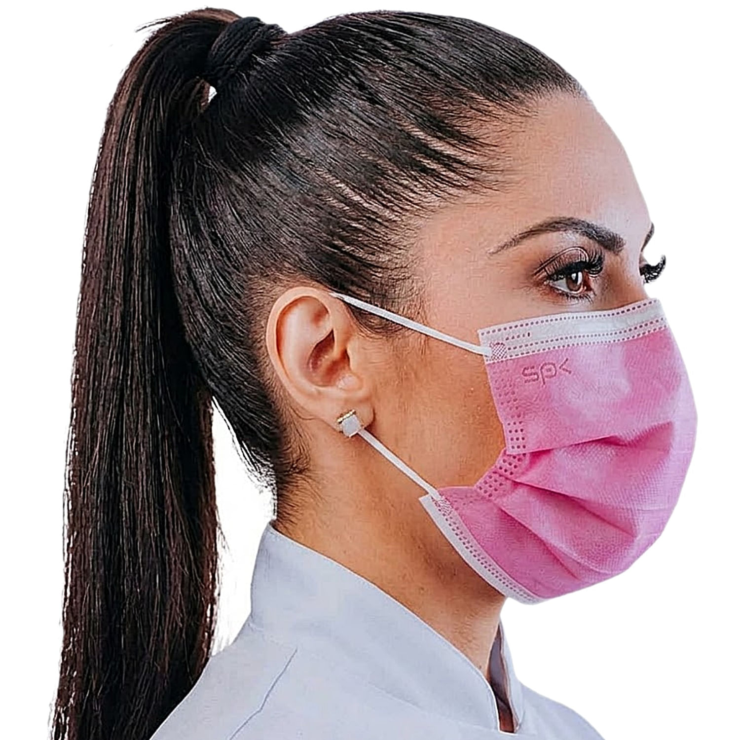 Máscara Cirúrgica SPK Tripla Camada Rosa | Bisturi