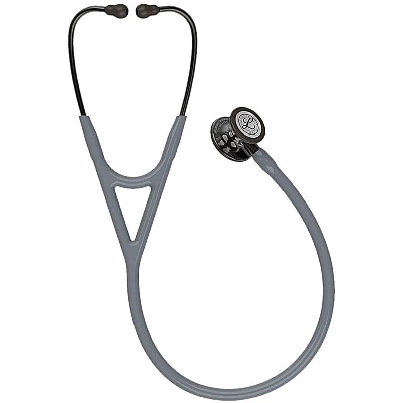 estetoscopio-littmann-cardiology-iv-3m-6238-cinza-smoke-alto-polimento-conector-preto-visao-produto