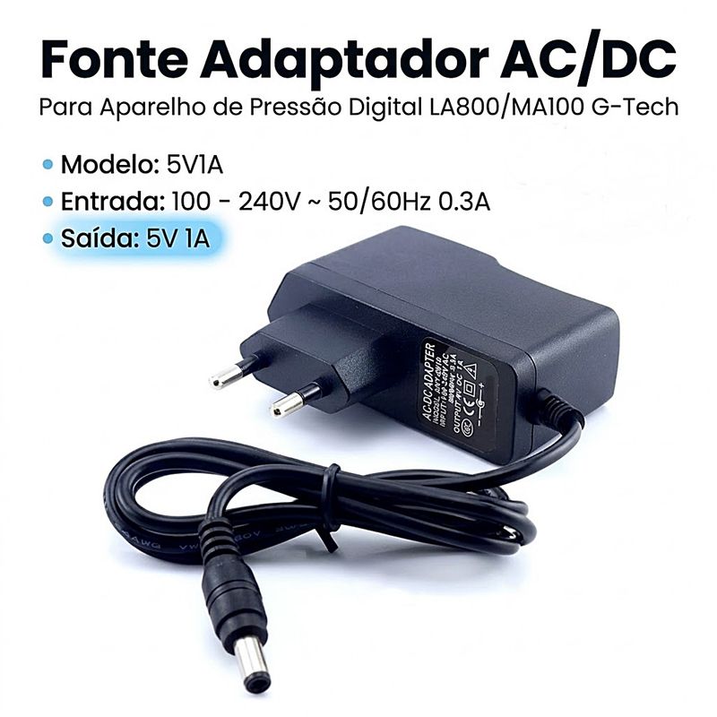 fonte-ac/dc-aparelho-pressao-digital-la800/ma100-gtech-informacoes