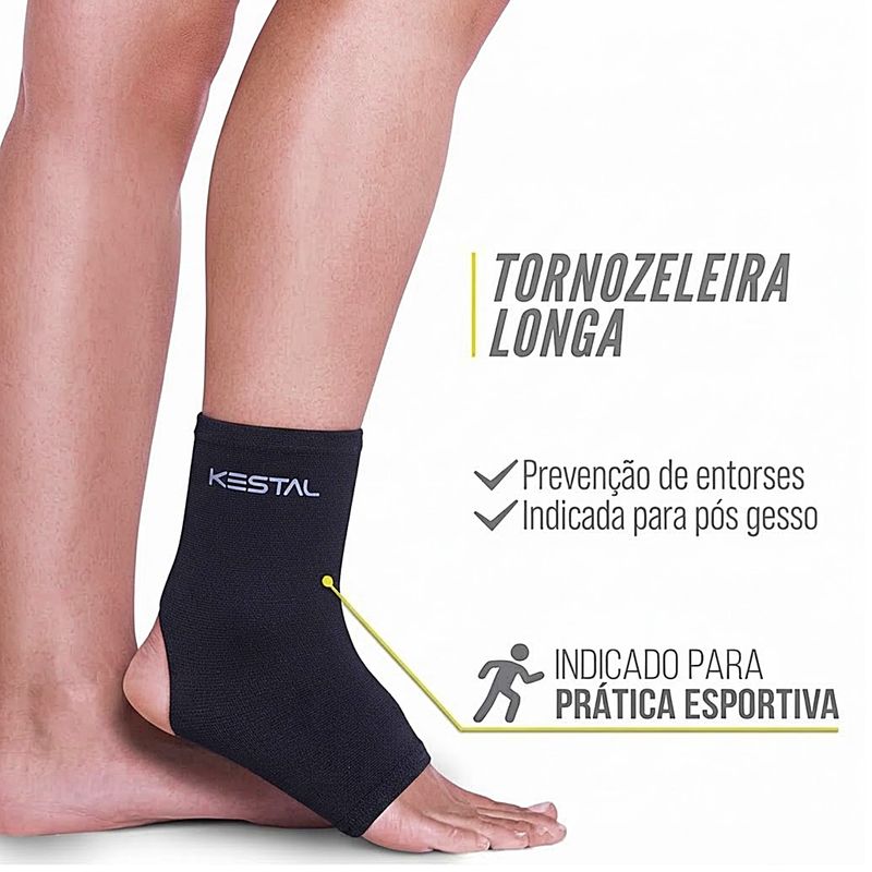 tornozeleira-longa-kestal-ksn008-preta-detalhes